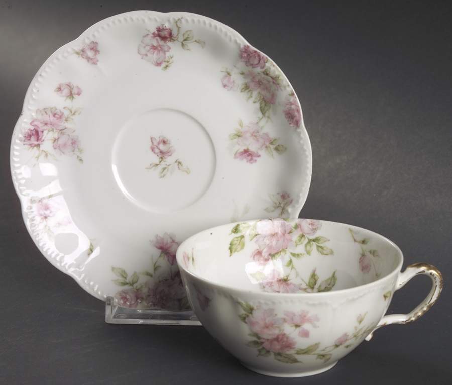 Schleiger 39C Flat Cup & Saucer Set by Haviland-1