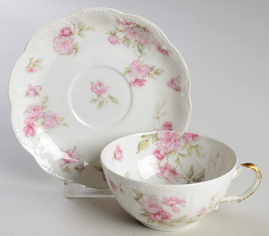 Schleiger 39C Flat Cup & Saucer Set by Haviland-1