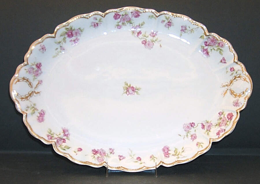 Schleiger 39D 16" Oval Serving Platter by Haviland-1