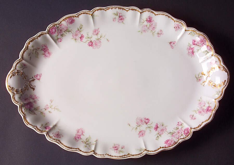 Schleiger 39D 14" Oval Serving Platter by Haviland-1