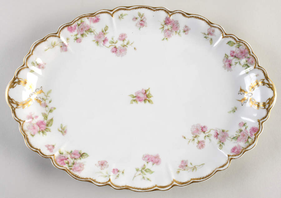 Schleiger 39D 14" Oval Serving Platter by Haviland-1