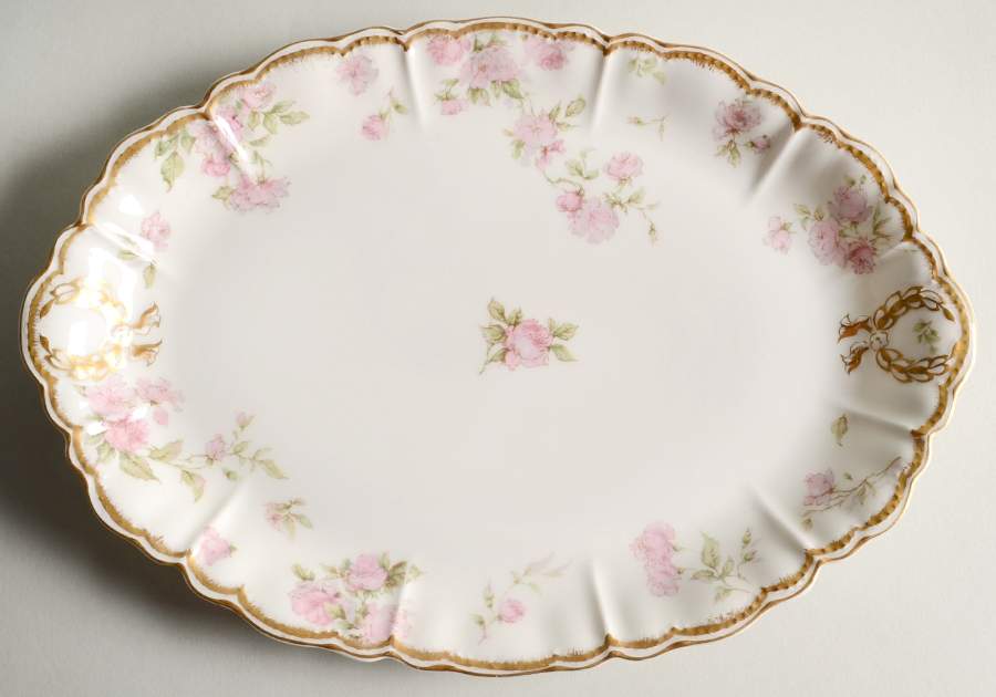 Schleiger 39D 12" Oval Serving Platter by Haviland-1