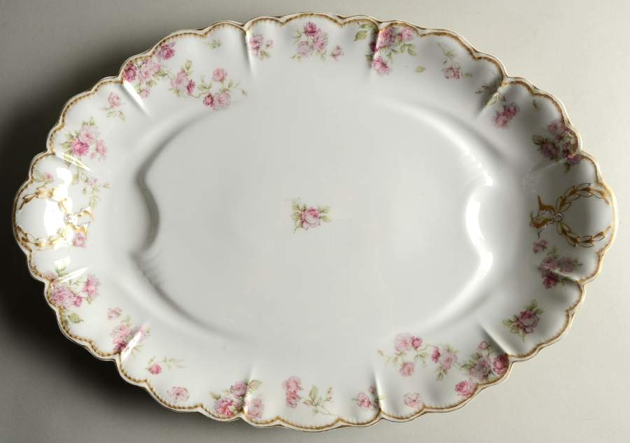 Schleiger 39D 18" Oval Serving Platter by Haviland-1