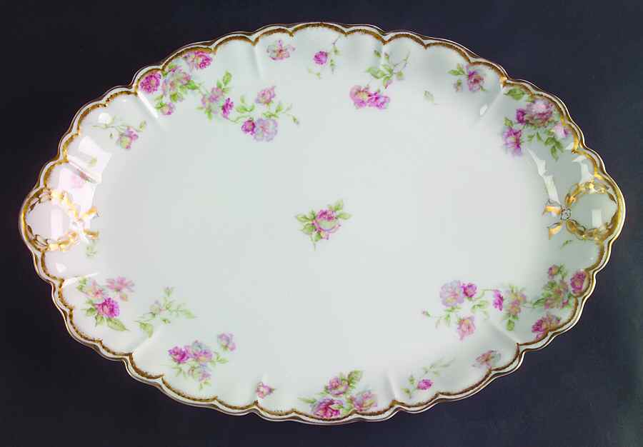 Schleiger 39E 14" Oval Serving Platter by Haviland-1