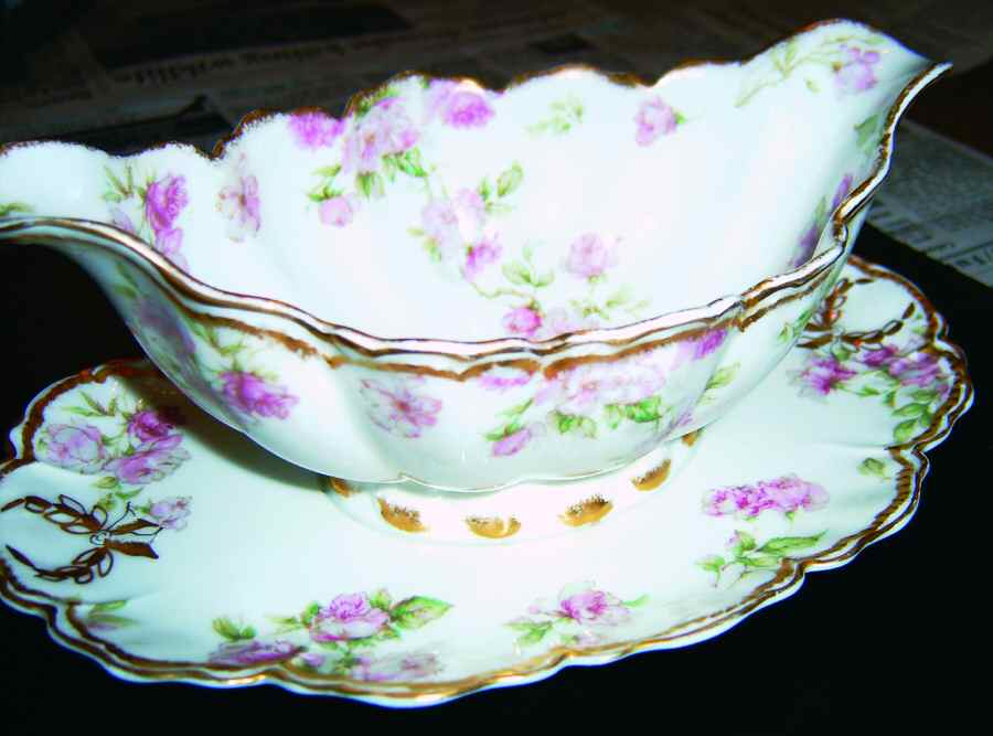 Schleiger 39E Open Sauce Boat & Underplate by Haviland-1