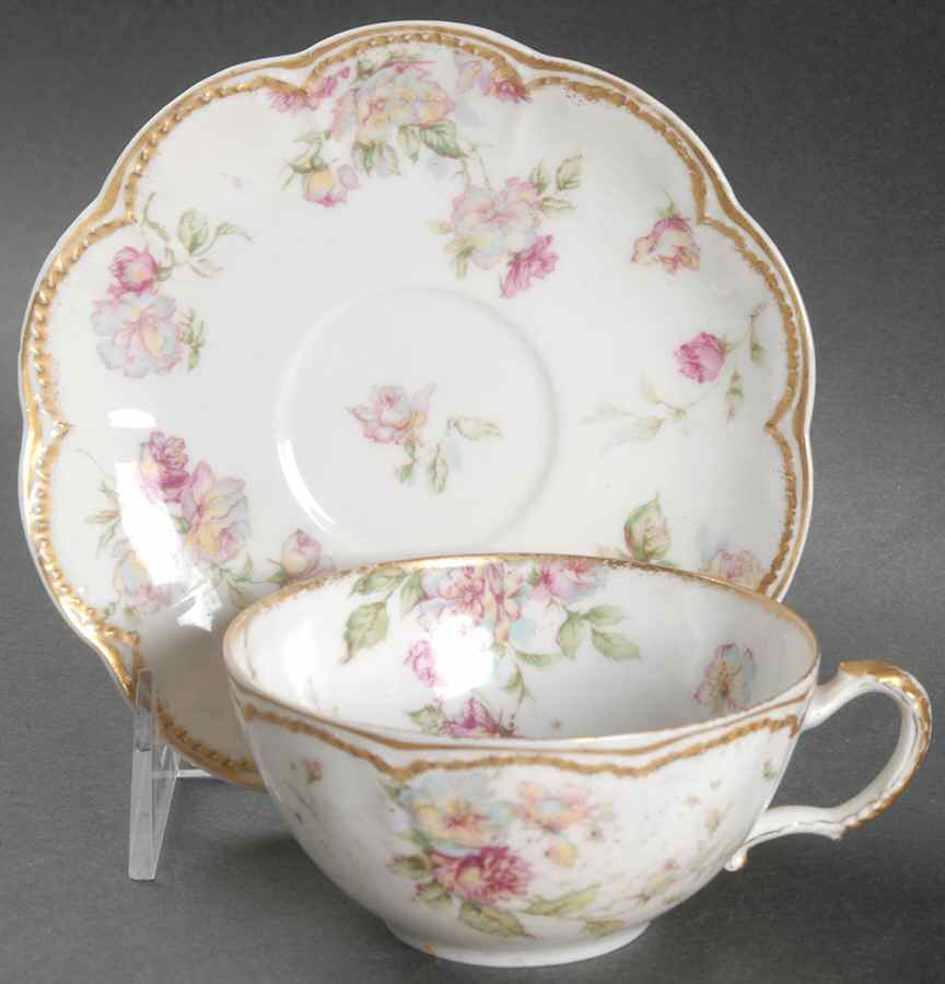 Schleiger 39E Flat Cup & Saucer Set by Haviland-1