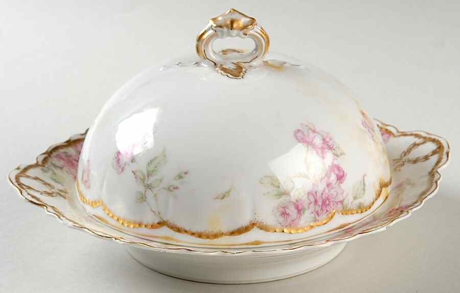 Schleiger 39E Round Covered Butter by Haviland-1