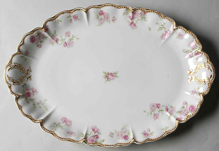 Schleiger 39E 16" Oval Serving Platter by Haviland-1