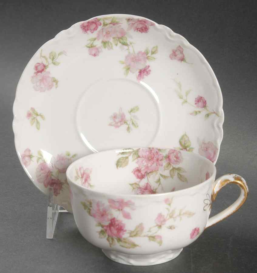 Schleiger 39F Flat Cup & Saucer Set by Haviland-1