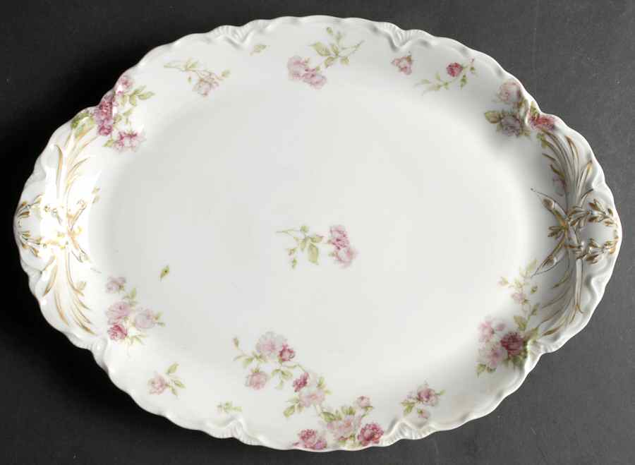 Schleiger 39F 13" Oval Serving Platter by Haviland-1
