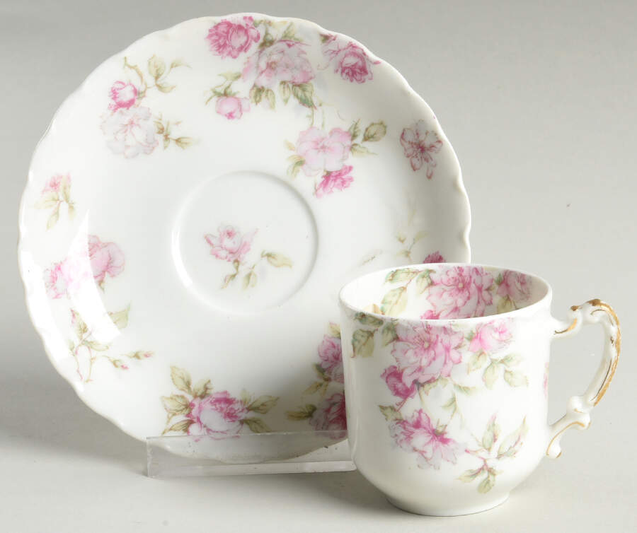 Schleiger 39G Flat Demitasse Cup & Saucer Set by Haviland-1