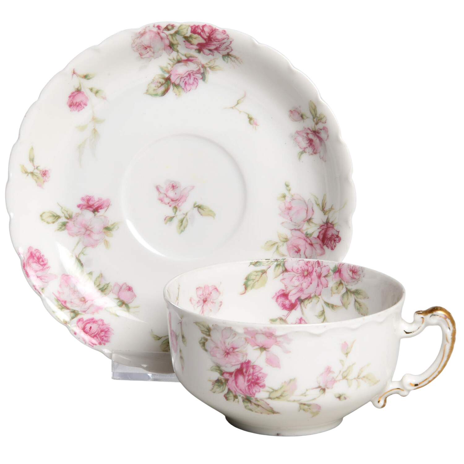 Schleiger 39G Flat Cup & Saucer Set by Haviland-1