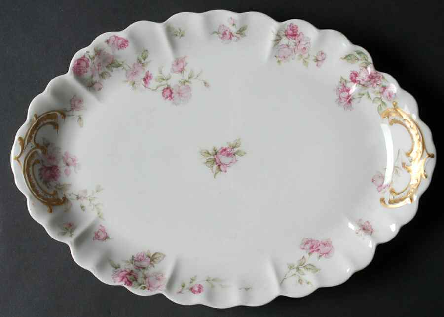 Schleiger 39G 12" Oval Serving Platter by Haviland-1
