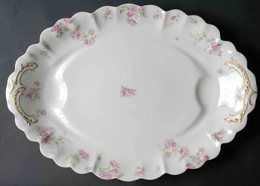 Schleiger 39G 18" Oval Serving Platter by Haviland-1