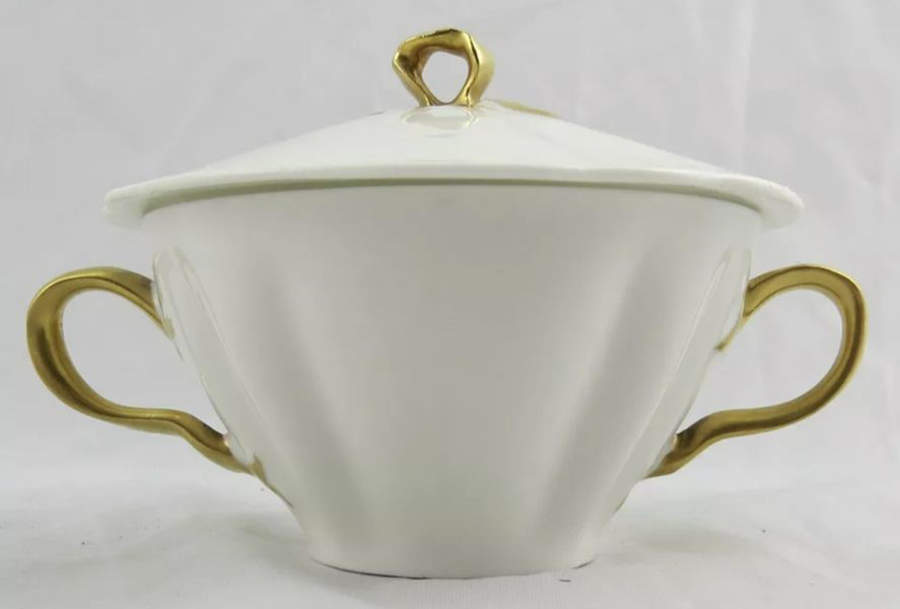 Schleiger 4 Lid for Bouillon Soup & Saucer by Haviland-1