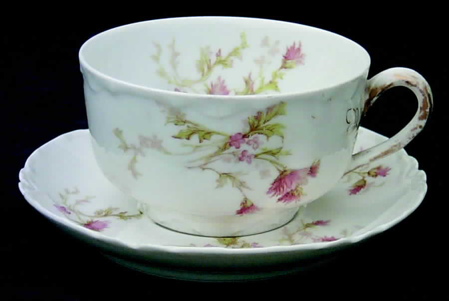 Schleiger 41 Flat Cup & Saucer Set by Haviland-1