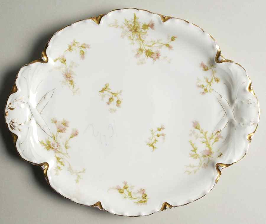 Schleiger 41C 10" Oval Serving Platter by Haviland-1