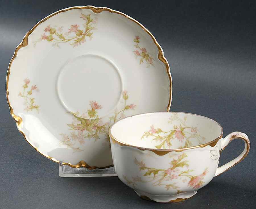 Schleiger 41C Flat Cup & Saucer Set by Haviland-1
