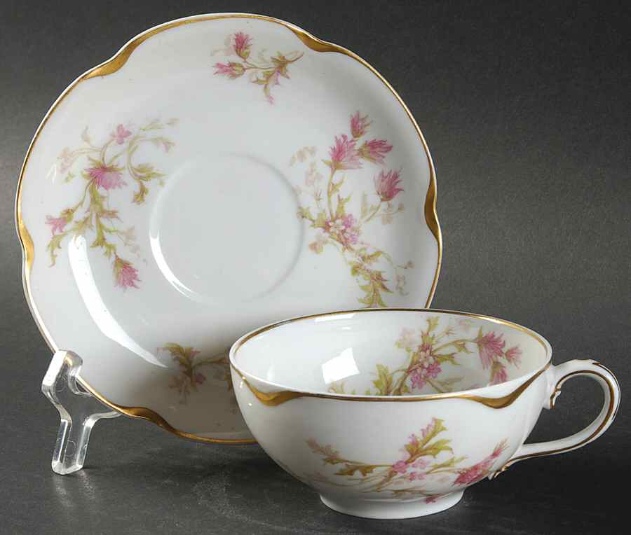 Schleiger 41f Flat Cup & Saucer Set by Haviland-1