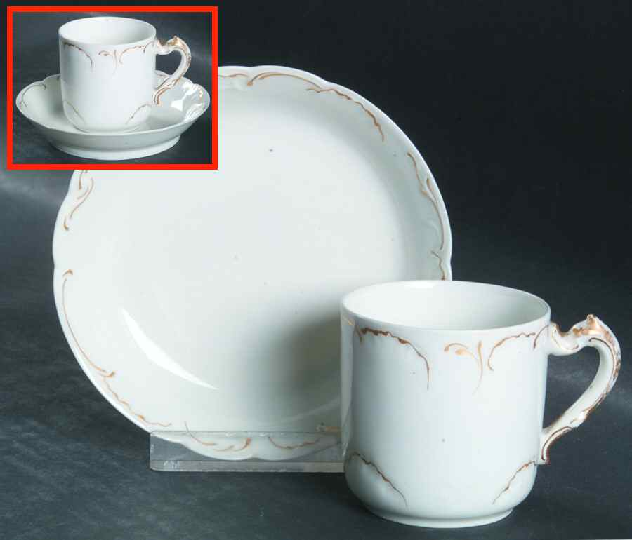 Schleiger 421 Flat Demitasse Cup & Saucer Set by Haviland-1