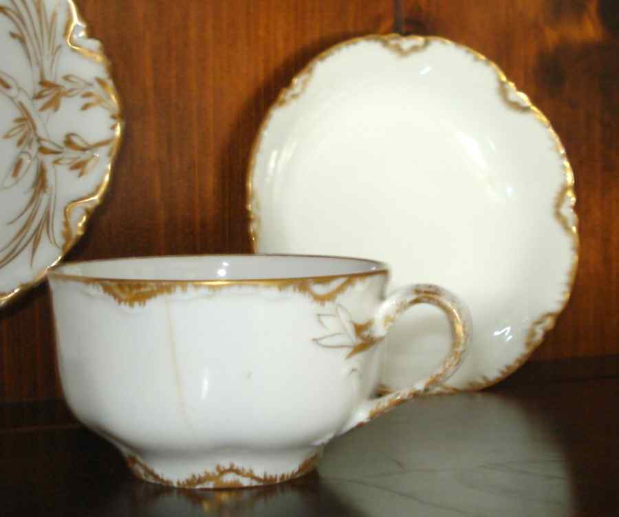 Schleiger 427 Flat Cup & Saucer Set by Haviland-1