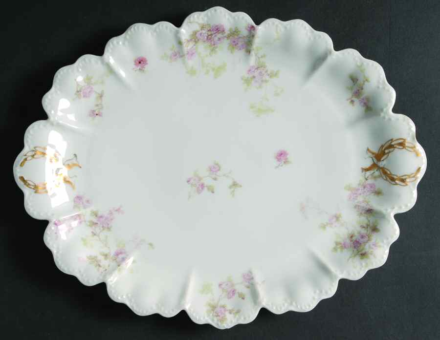 Schleiger 42E 11" Oval Serving Platter by Haviland-1