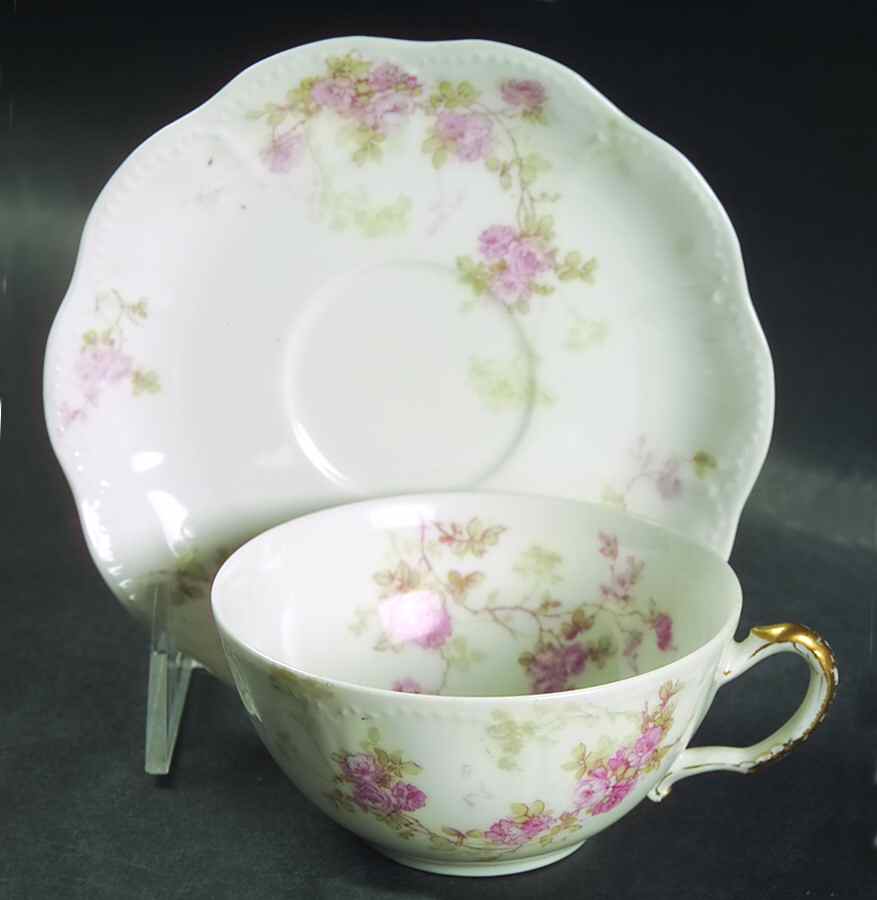 Schleiger 42E Flat Cup & Saucer Set by Haviland-1