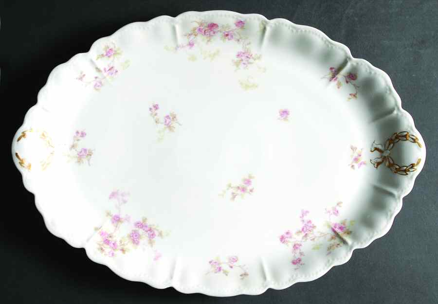 Schleiger 42E 14" Oval Serving Platter by Haviland-1