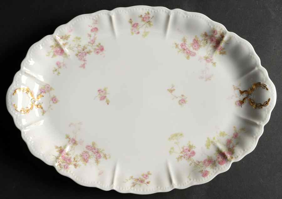 Schleiger 42E 12" Oval Serving Platter by Haviland-1
