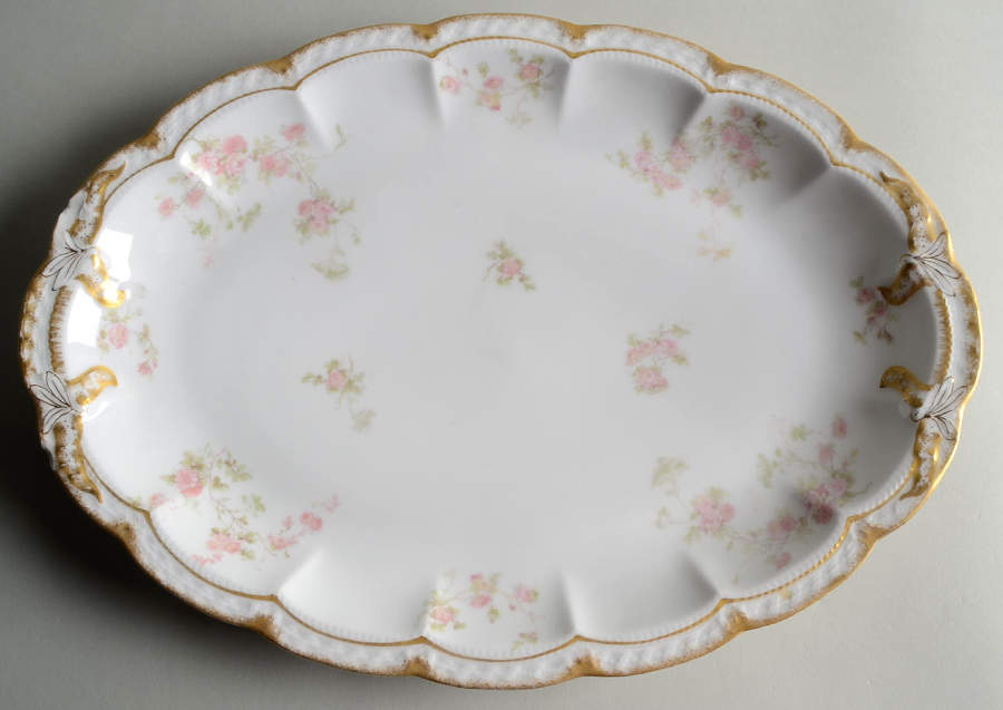 Schleiger 42G 14" Oval Serving Platter by Haviland-1