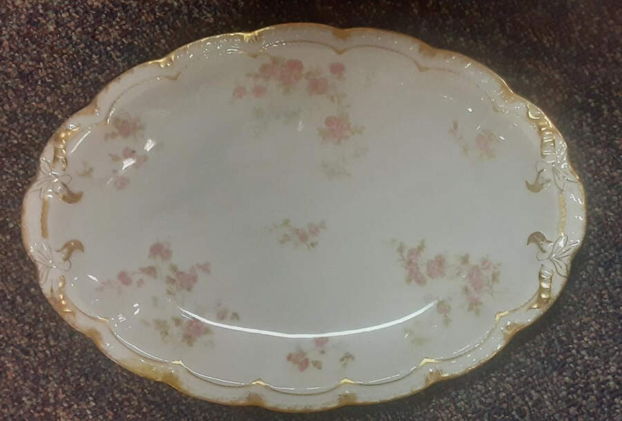 Schleiger 42G 12" Oval Serving Platter by Haviland-1