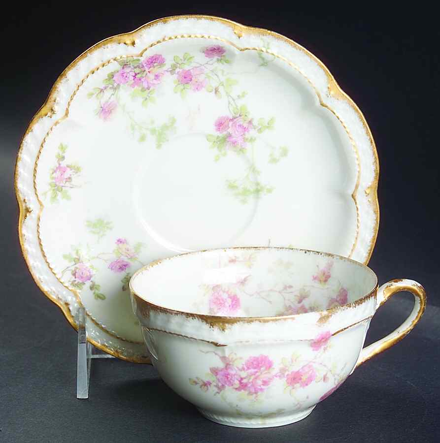 Schleiger 42G Flat Cup & Saucer Set by Haviland-1