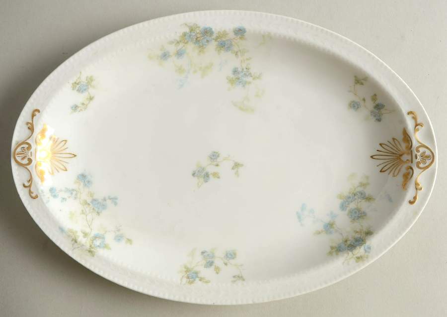 Schleiger 42M 12" Oval Serving Platter by Haviland-1