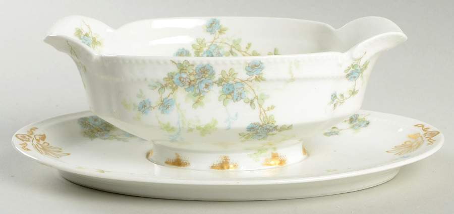 Schleiger 42M Gravy Boat with Attached Underplate by Haviland-1