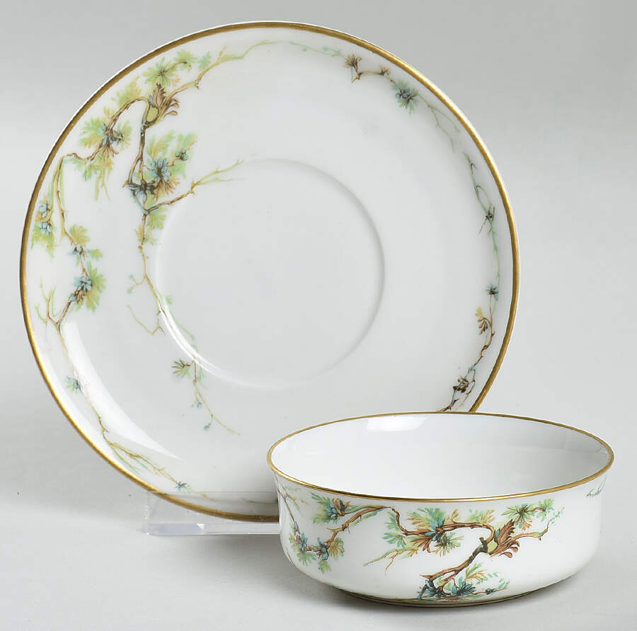 Schleiger 432 Ramekin & Saucer Set by Haviland-1