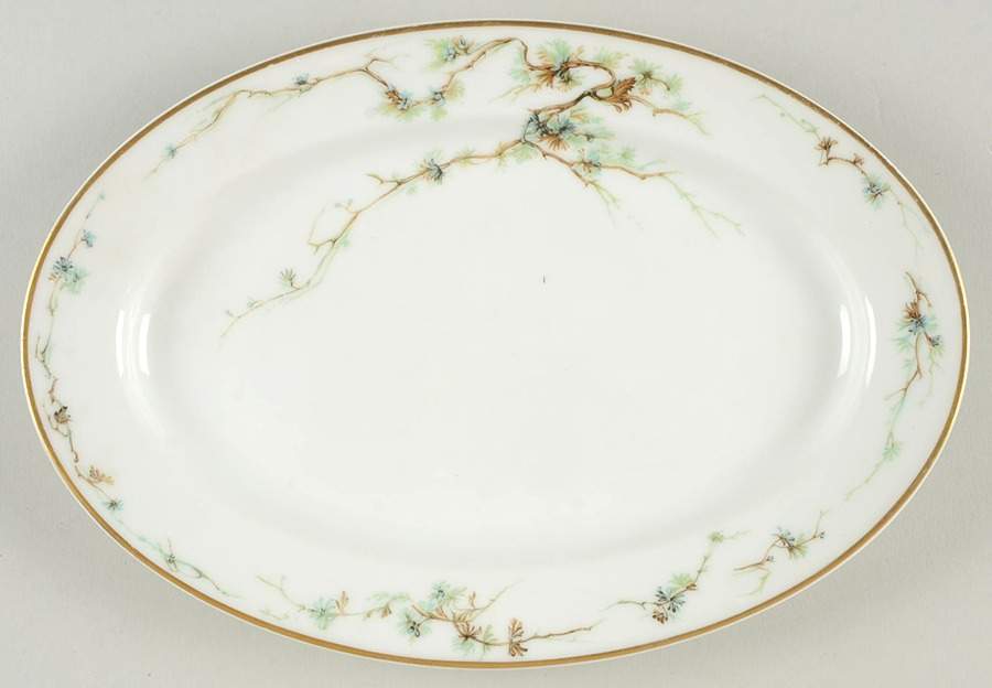 Schleiger 432 9" Oval Serving Platter by Haviland-1