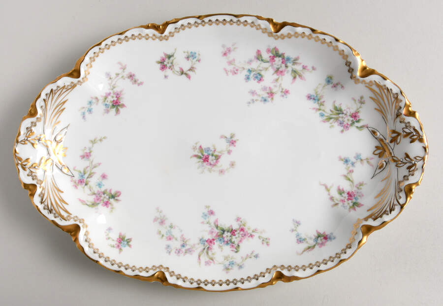 Schleiger 434E 11" Oval Serving Platter by Haviland-1