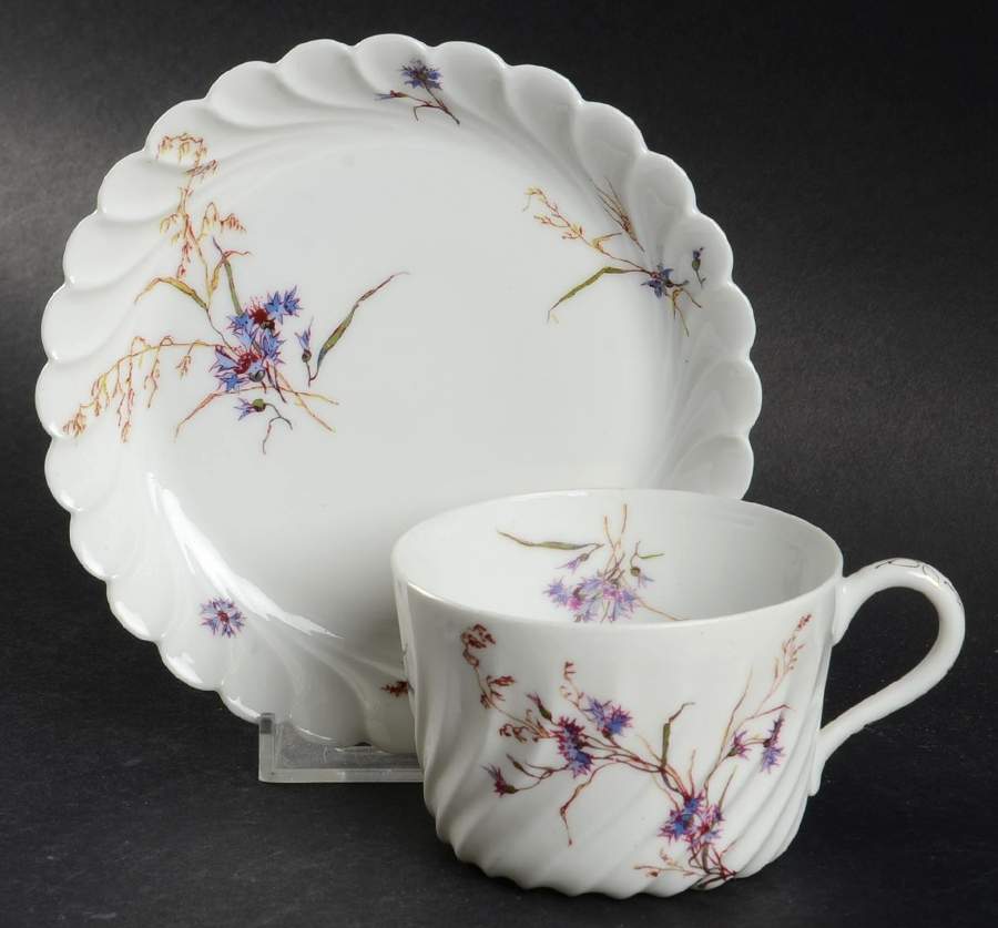 Schleiger 435A Flat Cup & Saucer Set by Haviland-1