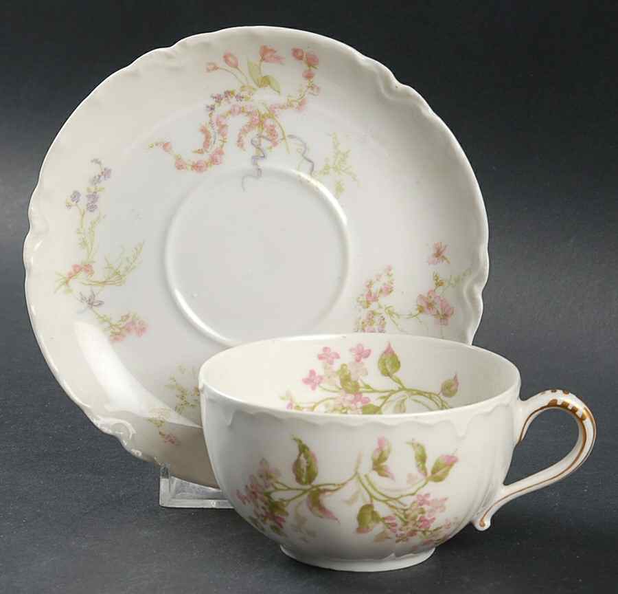 Schleiger 440d Flat Cup & Saucer Set by Haviland-1