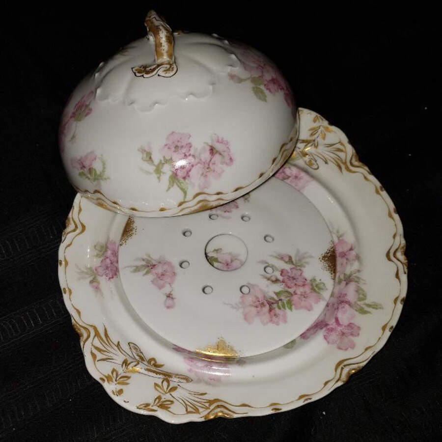 Schleiger 442A Round Covered Butter by Haviland-1