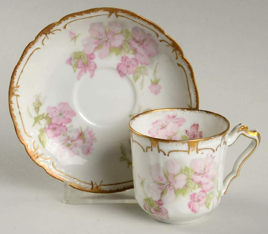 Schleiger 442d Flat Demitasse Cup & Saucer Set by Haviland-1