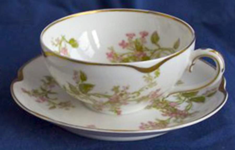 Schleiger 444 Flat Cup & Saucer Set by Haviland-1