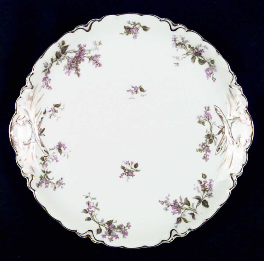 Schleiger 444e Handled Cake Plate by Haviland-1