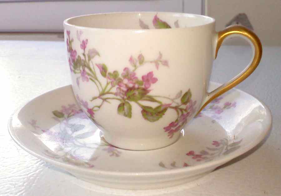 Schleiger 444h Flat Demitasse Cup & Saucer Set by Haviland-1