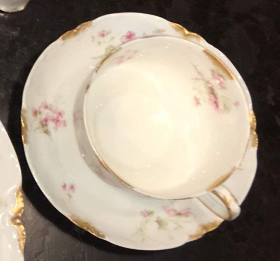 Schleiger 452f Flat Cup & Saucer Set by Haviland-1