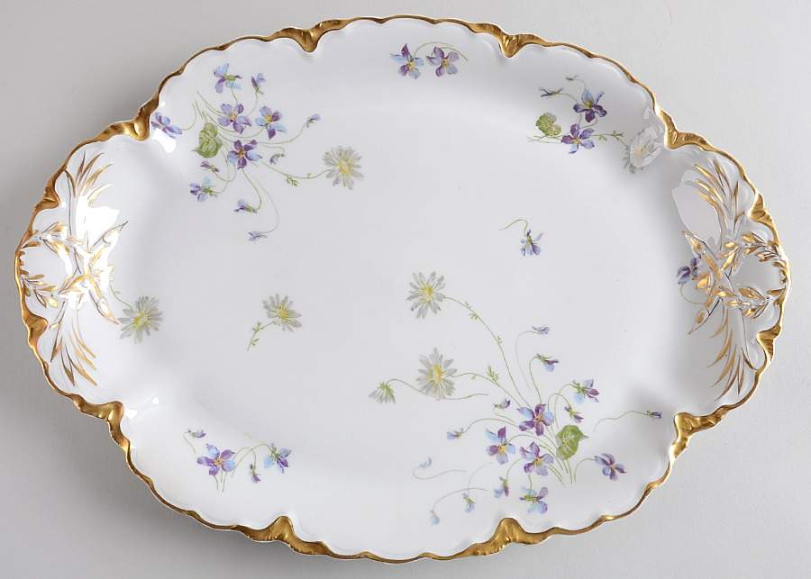 Schleiger 453 16" Oval Serving Platter by Haviland-1