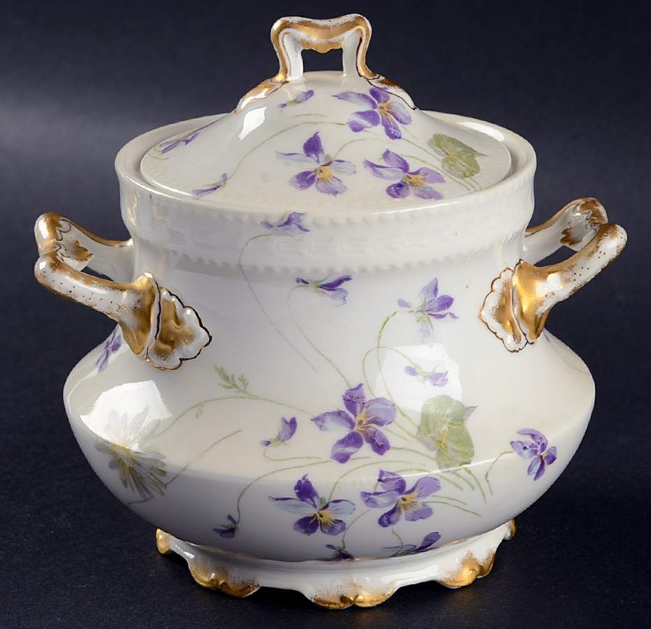 Schleiger 453b Sugar Bowl & Lid by Haviland-1