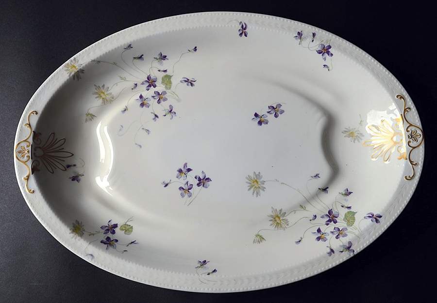 Schleiger 453b 17" Oval Serving Platter by Haviland-1