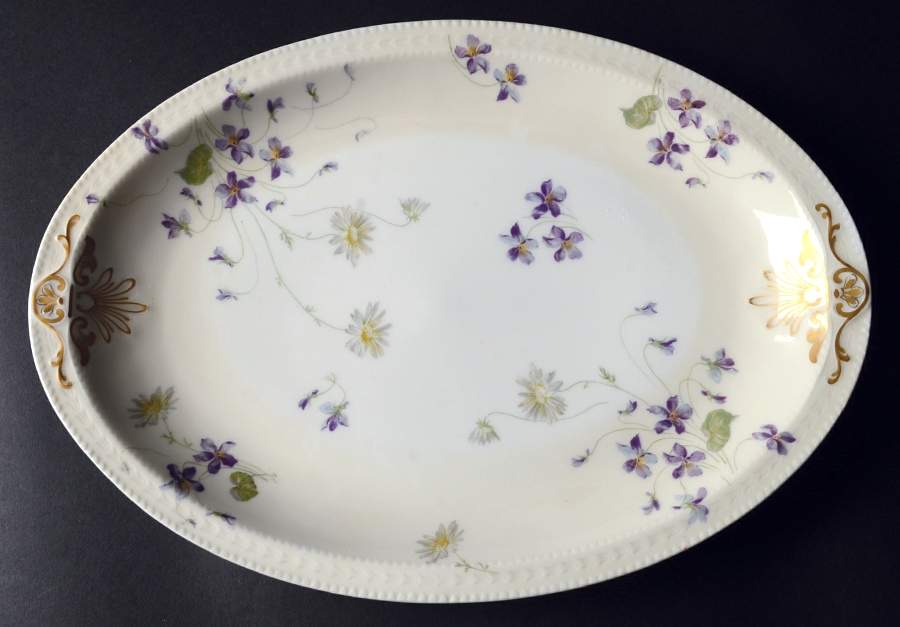 Schleiger 453b 14" Oval Serving Platter by Haviland-1