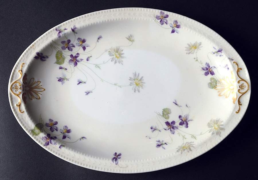 Schleiger 453b 12" Oval Serving Platter by Haviland-1